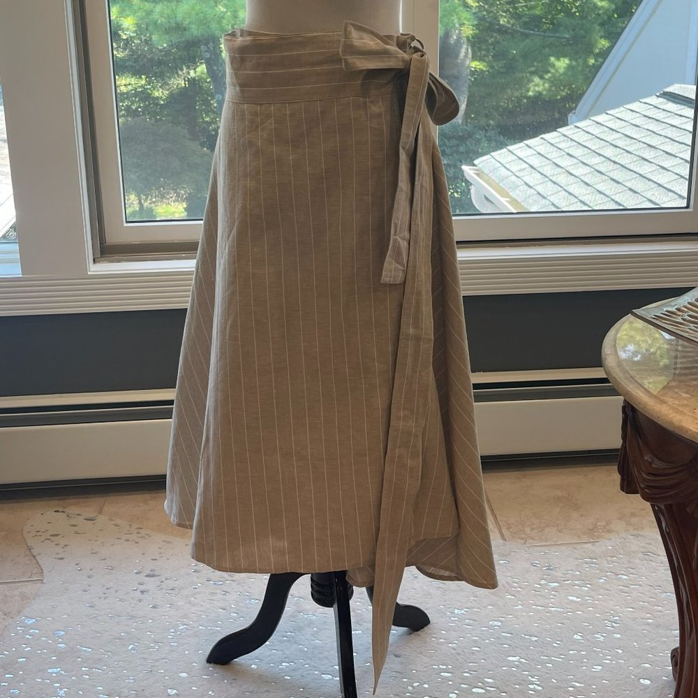 NEIMAN MARCUS MAXI WRAP SILHOUETTE SKIRT - XSMALL